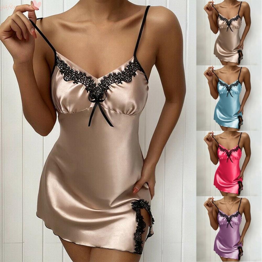 Đầm ngủ mềm mại phối ren thời trang cho nữ
 | BigBuy360 - bigbuy360.vn