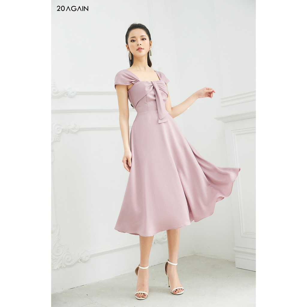 Đầm xòe nơ ngực 20AGAIN DEA1026 | BigBuy360 - bigbuy360.vn
