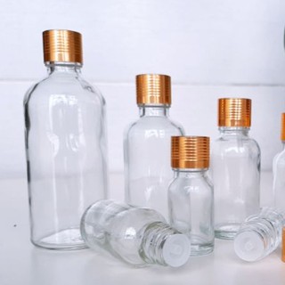 (Combo 20) chai đựng tinh dầu nhỏ giọt :50ml ,100ml thủy tinh trong suốt - nắp đồng