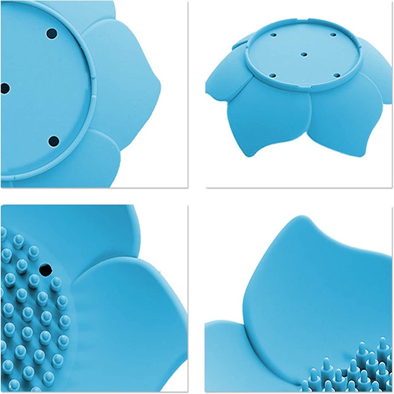 Bộ Khay Đựng Xà Phòng Bằng Silicone Có Rãnh Thoát Nước Tiện Dụng
