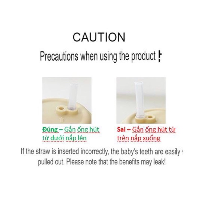 Cốc tay cầm hút và ăn snack Dottodot cho bé Made in Korea