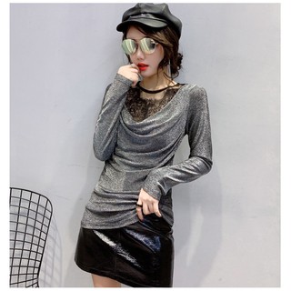 ÁO CỔ ĐỔ PHỐI REN NỮ TÍNH