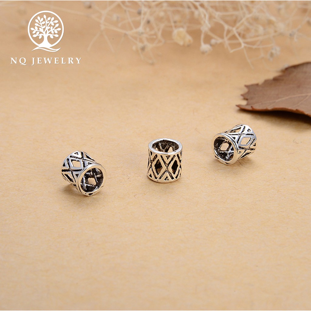 Charm chặn hạt họa tiết chữ X - NQ Jewelry