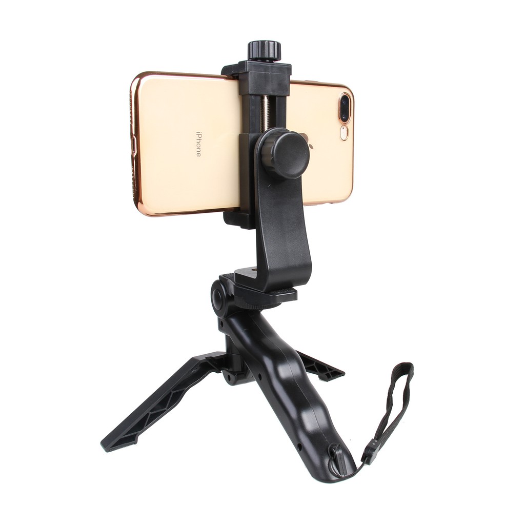 Chân tripod cầm tay mini Lammcou 2 trong 1 tiện lợi có ngàm giữ ổn định khi quay video cho điện thoại iPhone Samsung