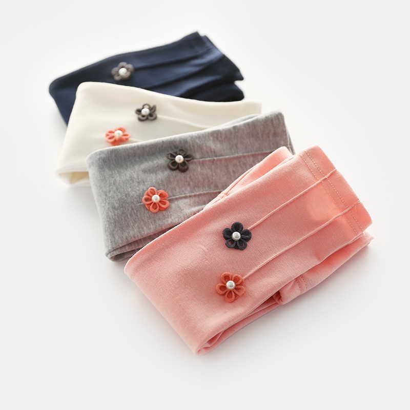 Baby Flower Embroidered Leggings Pants Clothing