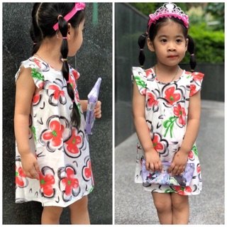 Combo sỉ váy lanh lụa cho bé gái