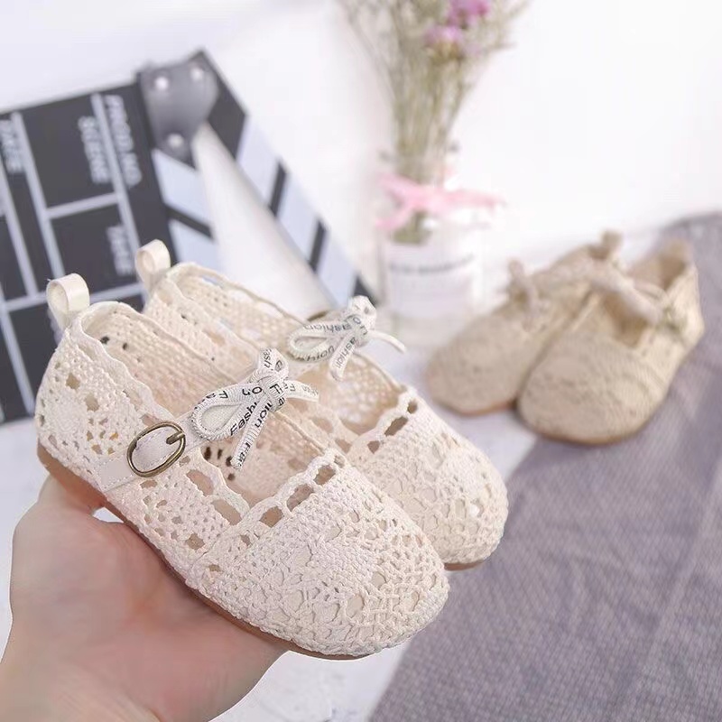 Giày Búp Bê Đế Mềm Đính Nơ Thời Trang Xuân Thu Cho Bé Gái 1-3 Tuổi