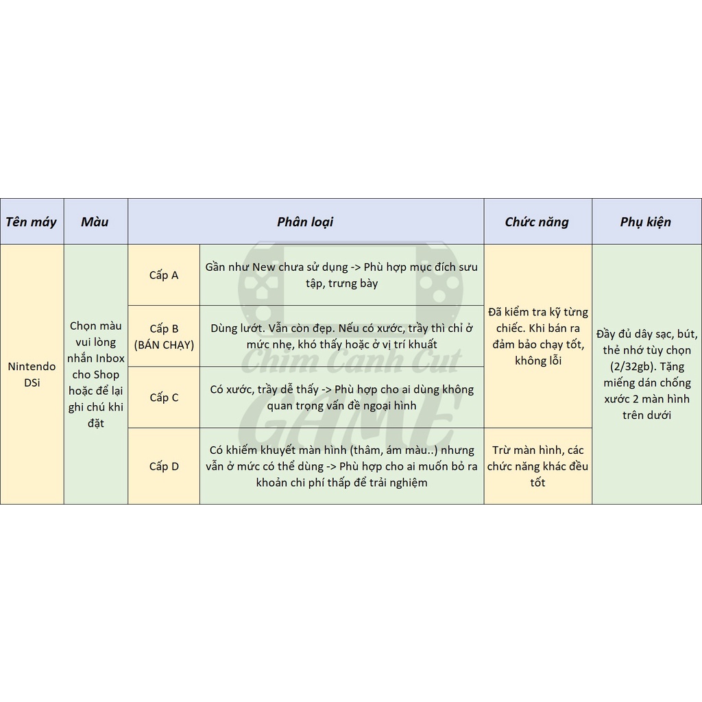 Máy Nintendo DSi (Miễn phí cài Game, Phụ kiện đầy đủ) | BigBuy360 - bigbuy360.vn