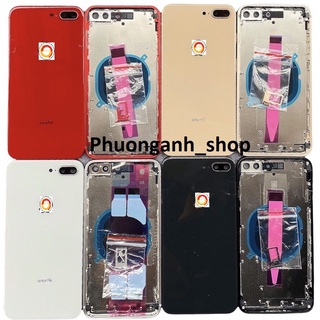Vỏ vuông dành cho 7plus và 8plus lưng kính ( đỏ, vàng, đen, trắng )