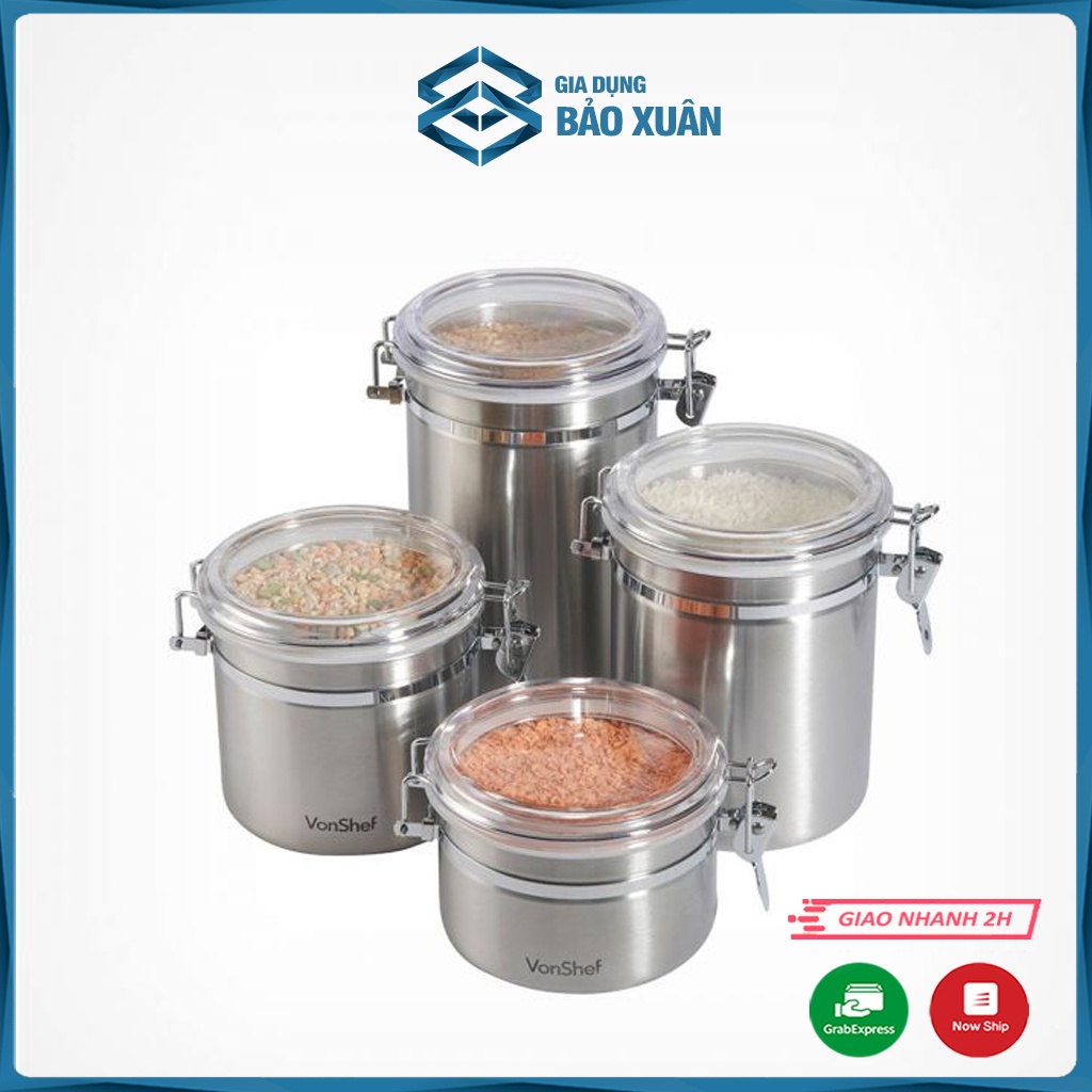 Set 4 hộp đựng đồ khô của Vonshef