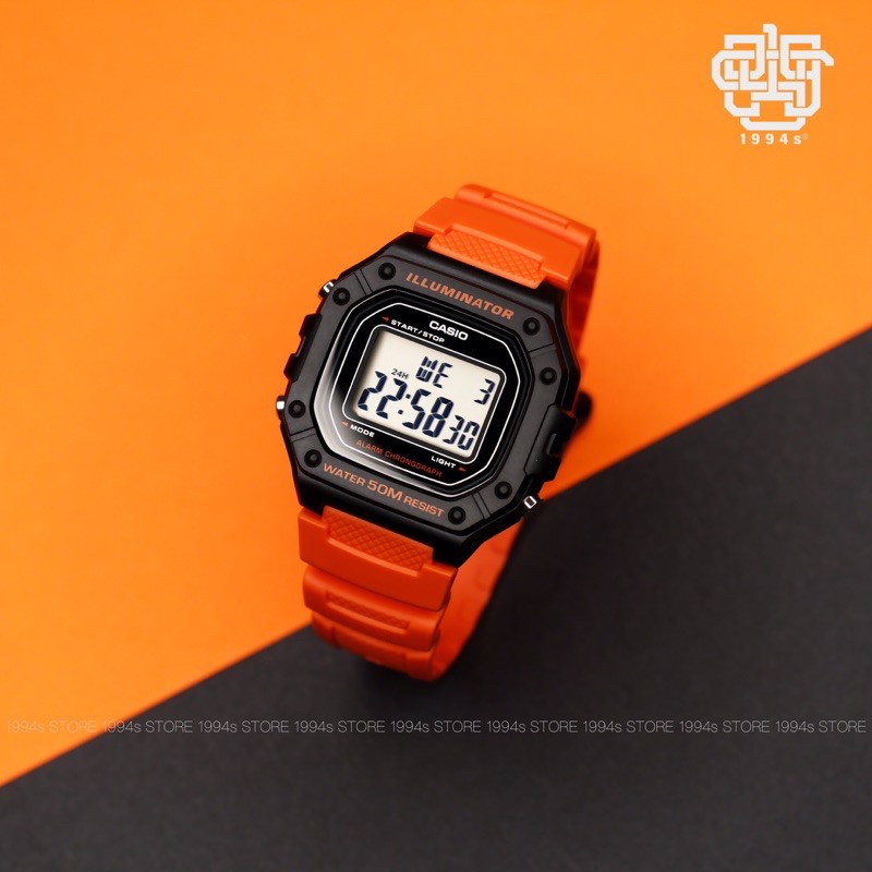 Đồng hồ nam Casio W-218H-4B2 dây nhựa chính hãng