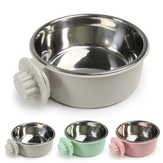 Bát gắn chuồng tròn nhựa lòng inox