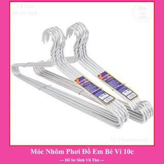 Móc nhôm phơi đồ em bé vỉ 10 chiếc