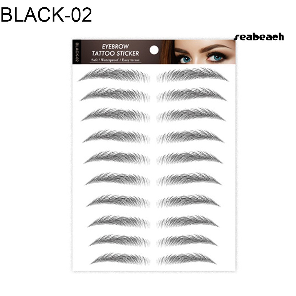 Miếng dán hình xăm chân mày 6D tự nhiên kháng nước lâu trôi