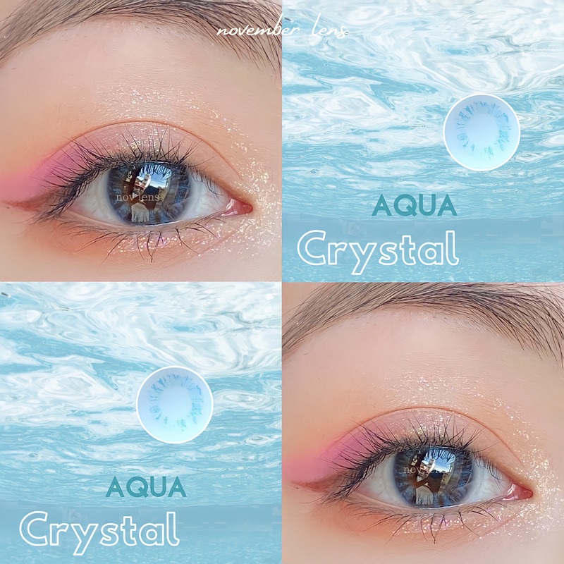 Kính áp tròng màu xanh trong Crystal Aqua Hàn Quốc