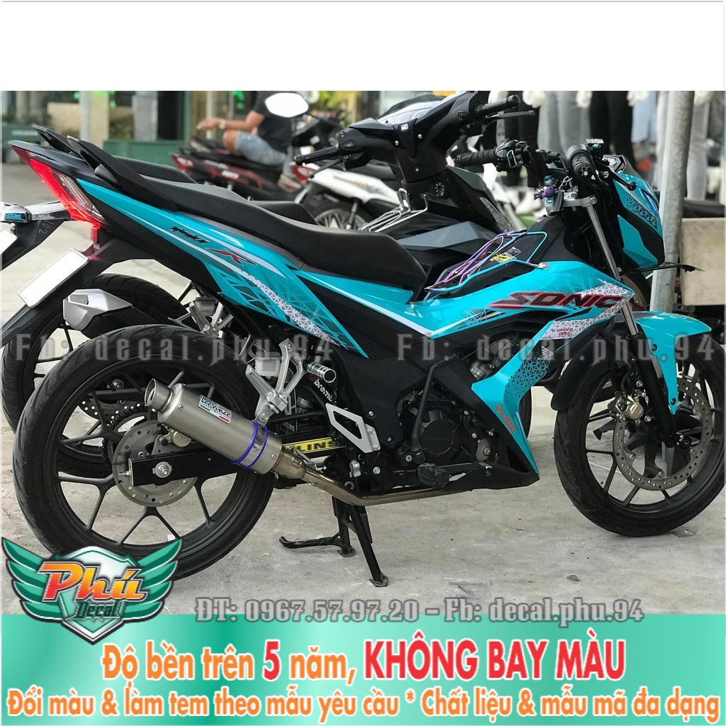 Tem rời Sonic Xanh ngọc hoa văn mới (X) -1