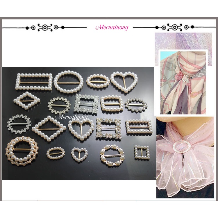 Khóa cài cố định khăn choàng cổ, thắt lưng, quần áo, khăn túi xách phiên bản Hàn Quốc dễ thương