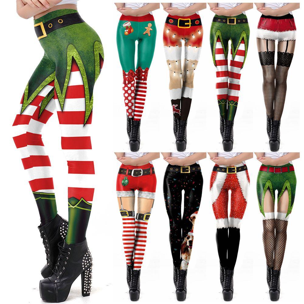 Quần Legging Thể Thao Lưng Cao Co Giãn Thoáng Khí In Họa Tiết 3D Cho Nữ