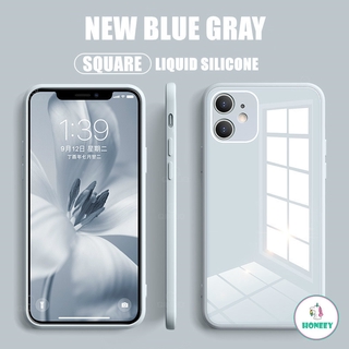 Ốp Lưng Mặt Kính Cường Lực Bóng Loáng Hình Vuông Cho Iphone 11 Pro Max X Xs Max Xr 8 7 Plus