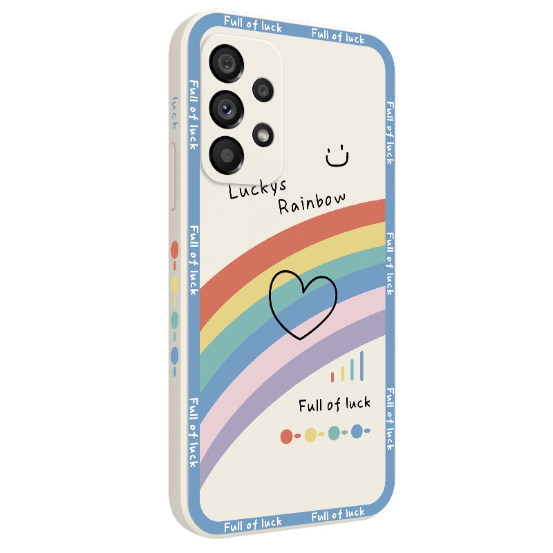 Ốp Điện Thoại Silicon Dẻo Họa Tiết Cầu Vồng Dễ Thương Cho Samsung Galaxy A73 A53 A33 A23 5G