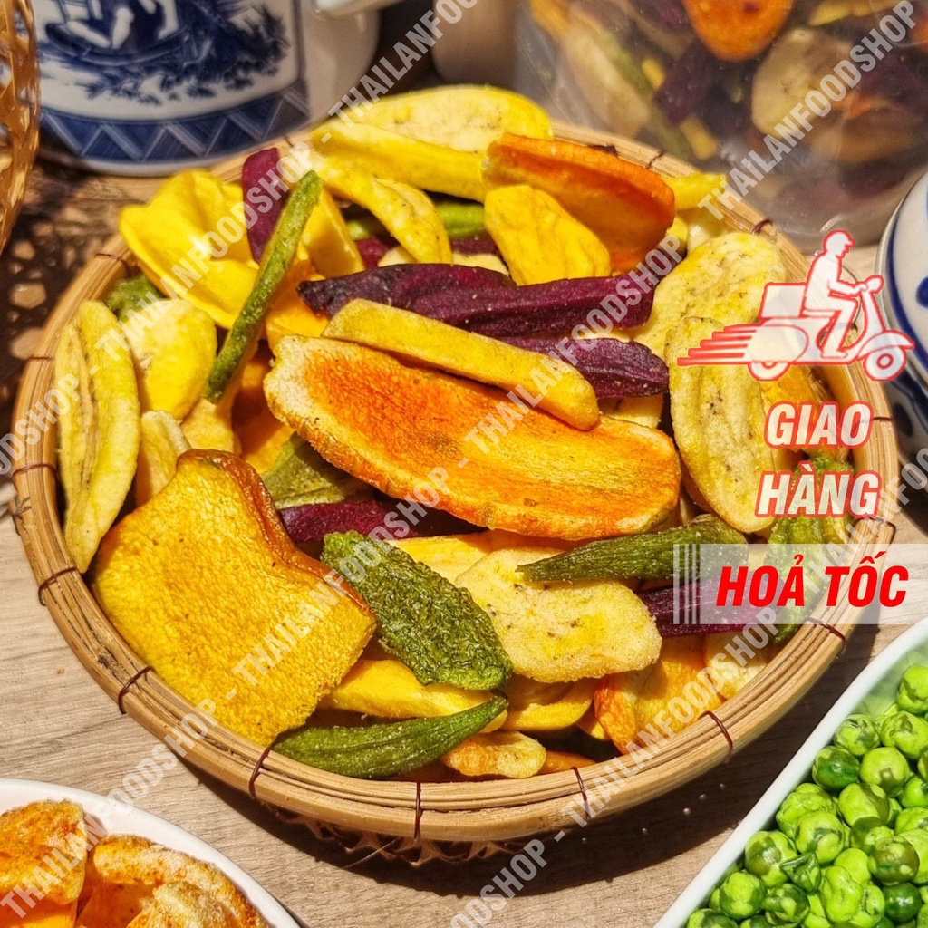 Trái Cây Rau Củ Sấy Thập Cẩm Túi 500gr