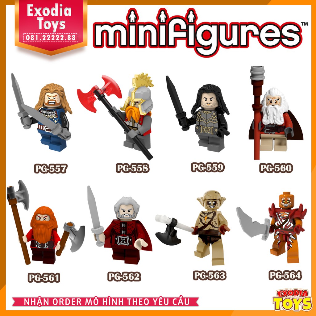 Xếp hình Minifigure nhân vật Chúa Tể Những Chiếc Nhẫn và Người Hobbit : Lord Of The Ring - POGO 8183