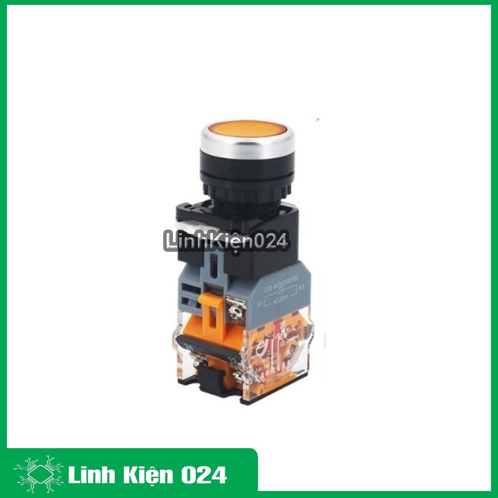 Nút Nhấn Đề Giữ Có Đèn LA38 380V-10A 2 Thường Mở