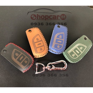 [SALES SẬP SÀN] Bao Da Chìa khóa Xe Altis, Innova, Fortuner,... Chìa Cơ chuôi gập, Da bò nhiều màu sắc..