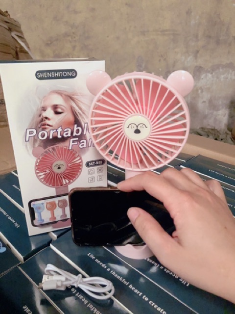 Quạt mini cầm tay có đế | BigBuy360 - bigbuy360.vn