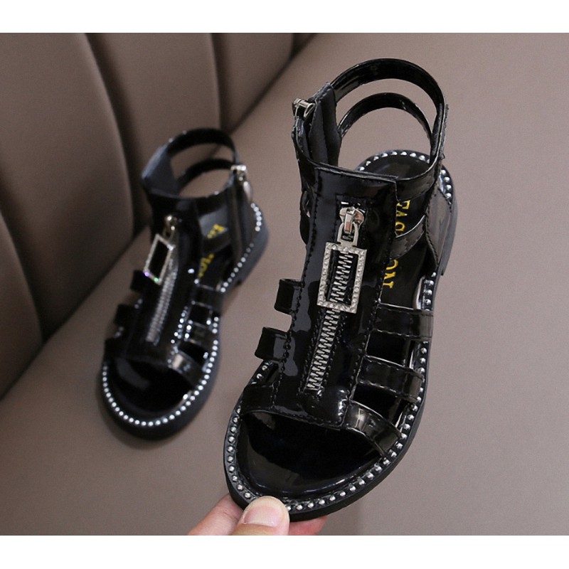Dép sandal chiến binh bé gái 3 - 13 tuổi kết hợp khóa kéo xinh xắn - SD54