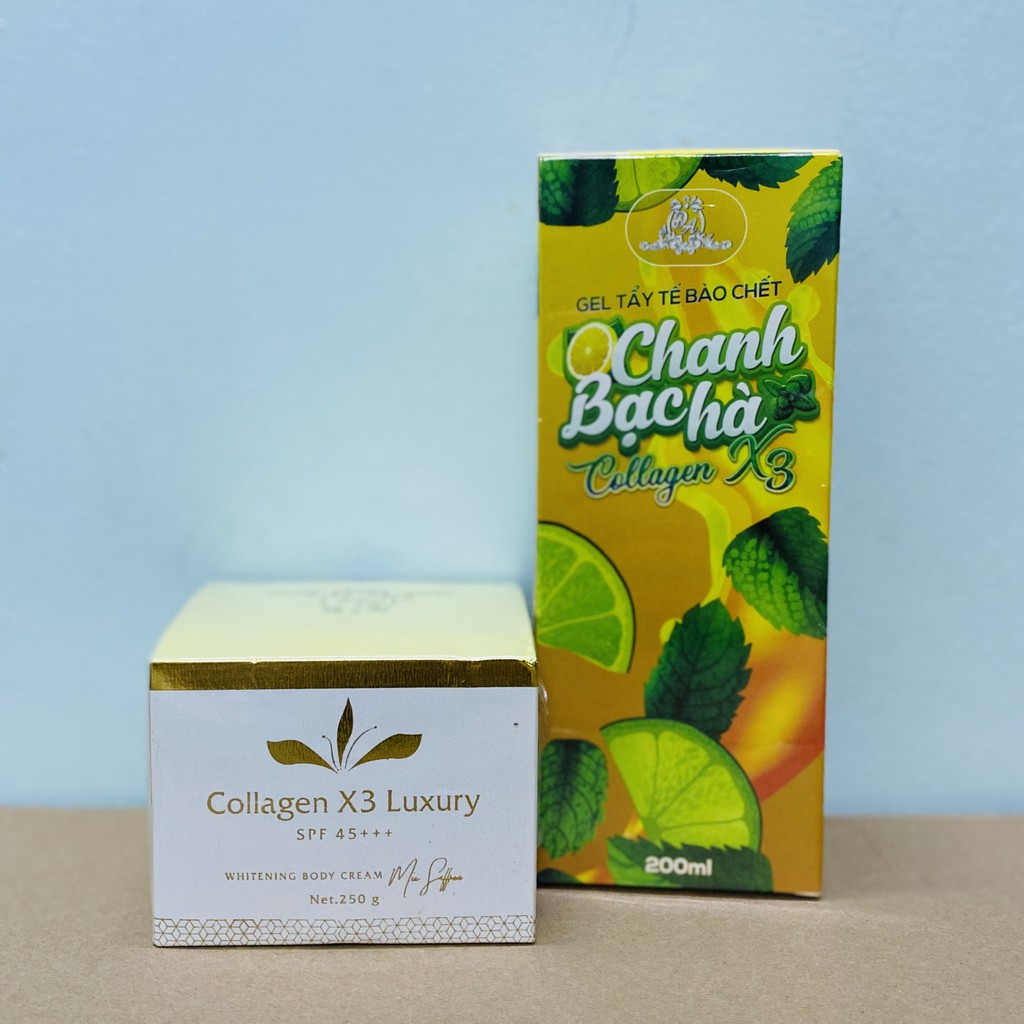 COMBO 4 SẢN PHẨM CHO BODY-T..ẮM TRẮNG +KEM BODY COLLAGEN X3+TẨY TẾ BÀO CHẾT CHANH+KÍCH TRẮNG MỸ PHẨM ĐÔNG ANH(CHÍNH HÃNG