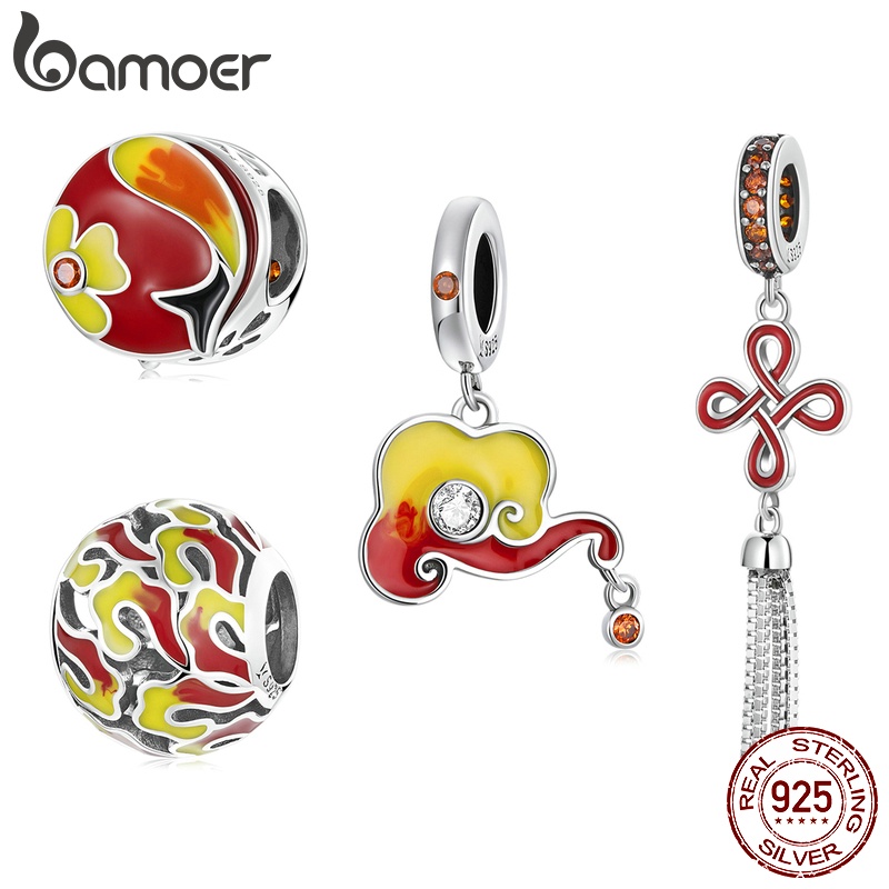 Hạt charm BAMOER Bạc 925 trang trí năm mới tùy chọn kiểu dáng