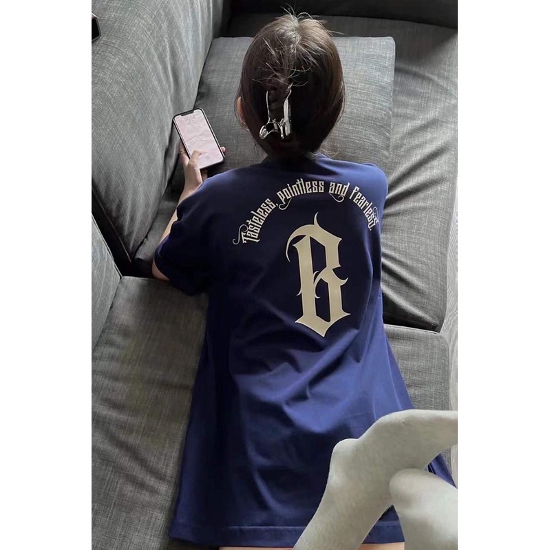 NRVP Áo thun 100% cotton dáng rộng cổ tròn thời trang 2022 cho nữ