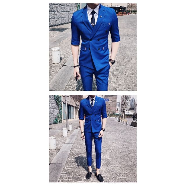 BỘ SUIT NAM A 343 T2 262 2 HÀNG KHUY  THỜI TRANG CỦA STAR SHUAI