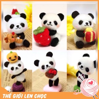 [Len chọc có hướng dẫn] Bộ kit len chọc Panda tặng quà