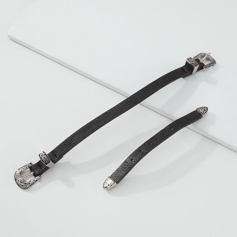 ANEMONE Vòng Cổ Da PU Đính Trái Tim Phong Cách Lolita Hàn Quốc