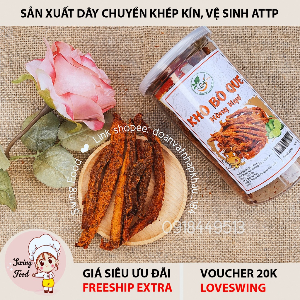 Khô Bò Sợi Hũ 250G 💖 FREESHIP 💖 Bò khô sợi to thịt bò thật đặc sản chuẩn vị chất lượng thượng hạng