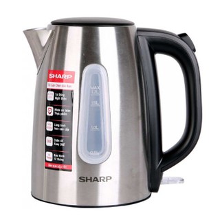 Ấm siêu tốc Sharp EKJ-17VSS-ST 1.7 lít (Hàng chính hãng, nấu nước nhanh, thiết kế sang trọng)