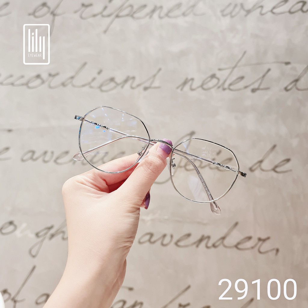 Gọng kính cận nữ kim loại Lilyeyewear mắt tròn thanh mảnh nhẹ nhàng màu sắc thời trang 29100 | BigBuy360 - bigbuy360.vn