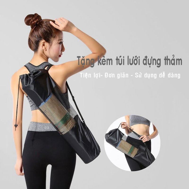 Thảm tập yoga TPE 6mm 1 lớp cao cấp, cực bền, độ bám và chống trơn tốt.