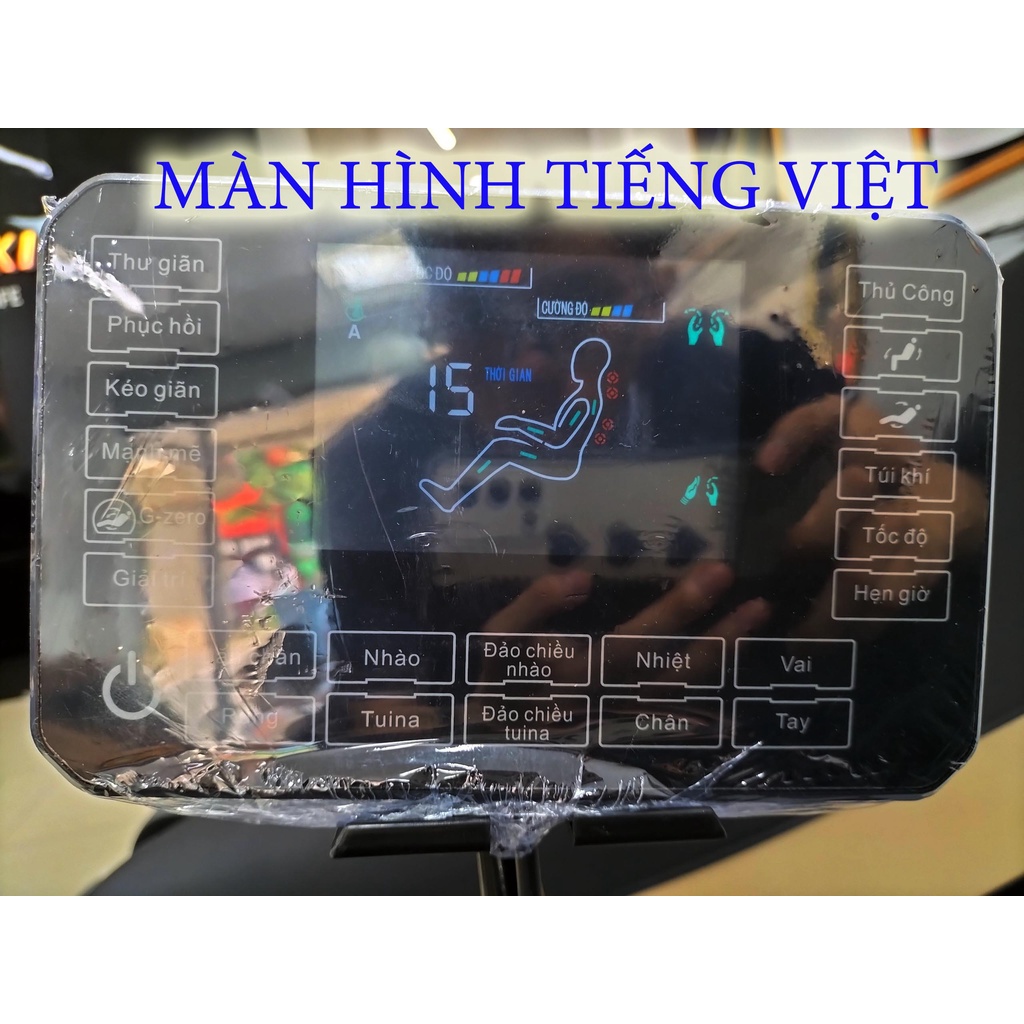 ghế massage toàn thân công nghệ nhật bản YOSHAKI 509 prro bi cố định màn hình cảm ứng bảo hành 5 năm