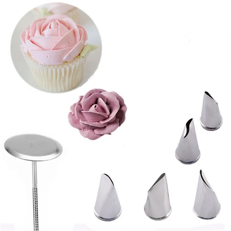Set 5 Vòi Nặn Kem Trang Trí Bánh Bằng Thép Không Gỉ 304