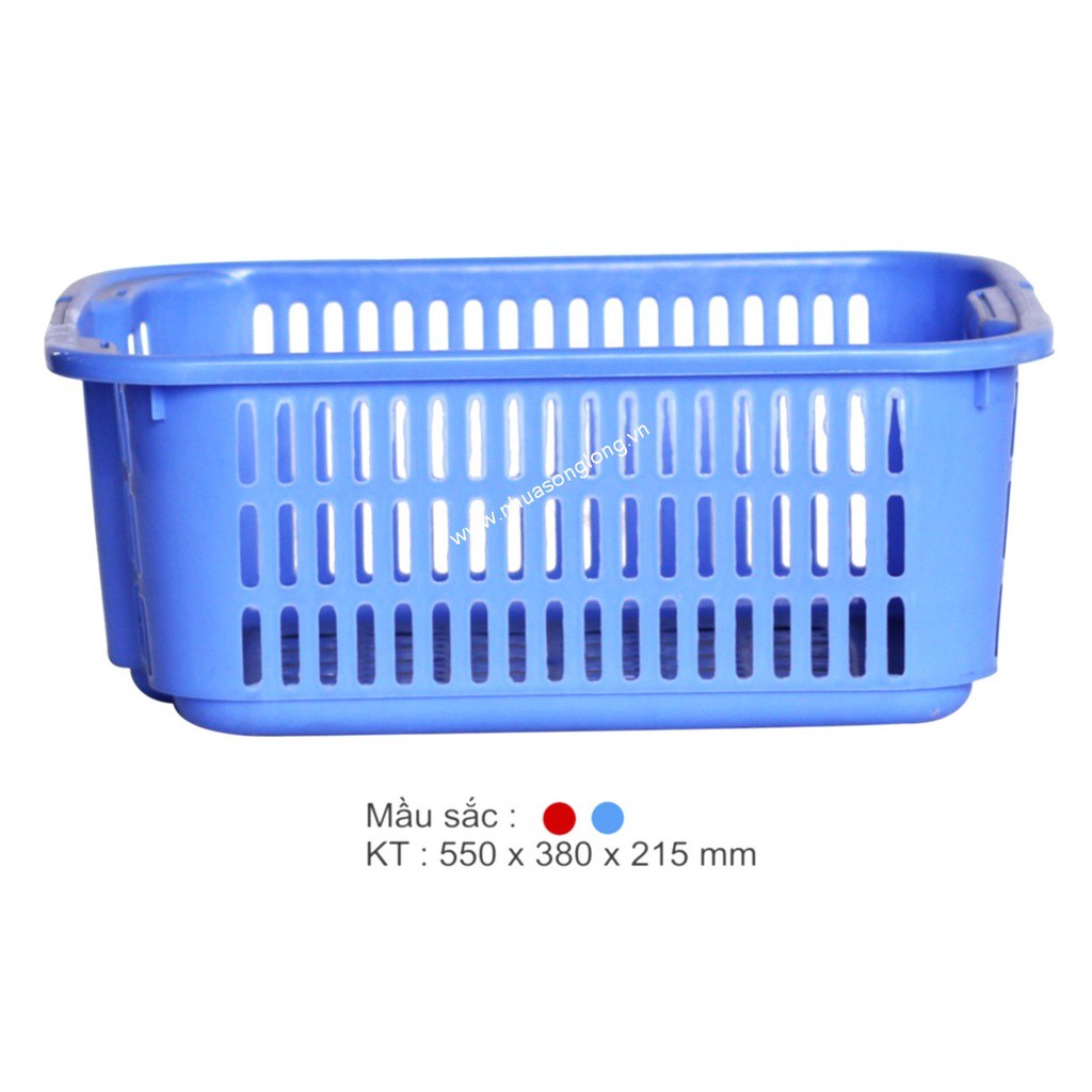 [KHO SỈ] COMBO 10 CHIẾC RỔ NHỰA CHỮ NHẬT CÔNG NGHIỆP 55X38X21CM