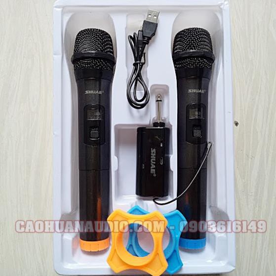 SIÊU RẺ--Bộ 2 Micro không dây cho loa kéo / amply sóng UHF