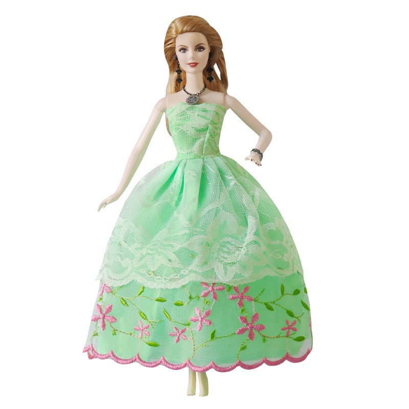 Quần áo đồ chơi trẻ em, quần áo barbie, váy búp bê cô gái 30cm TTD113