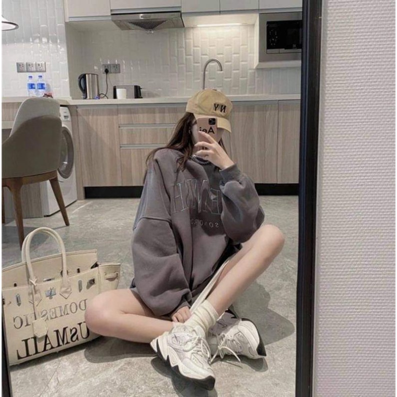 [Rẻ Vô Địch] Áo swt nỉ cổ tròn cotton tay bồng ------- ÁO NỈ PHỐI HEIMISH | BigBuy360 - bigbuy360.vn