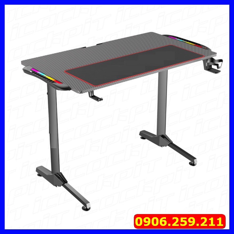 Bàn Chơi Game Cao Cấp Có Đèn LED , Bàn Làm Việc Cao Cấp Chân Thép Tĩnh Điện Cao Cấp