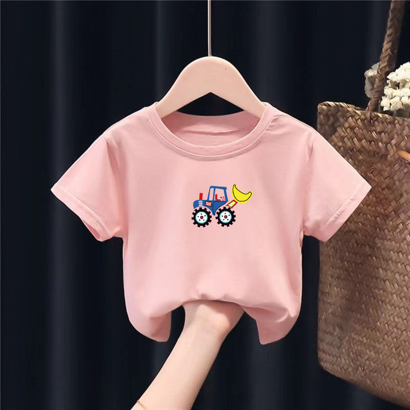 áo thun bé trai Áo Thun Tay Ngắn Cổ Tròn In Chữ Cho Bé Trai &amp; Gái áo thun bé gái