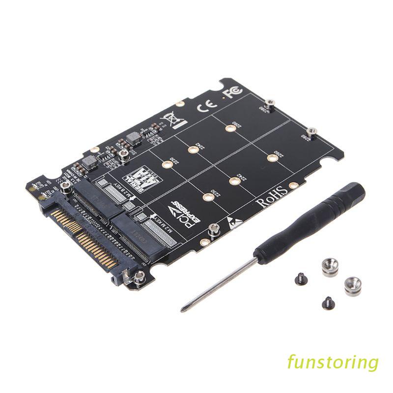 FUN M.2 SSD to U.2 Adapter 2 in 1 M.2 NVMe Key B/M NGFF SSD to PCI-e U.2 SFF-8639 Adapter PCIe M2 Converter Desktop Computer