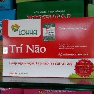 Lohha Trí Não hộp 30 viên (loha trí não) ngừa suy giảm trí nhớ, sa sút trí tuệ, alzheimer, teo não